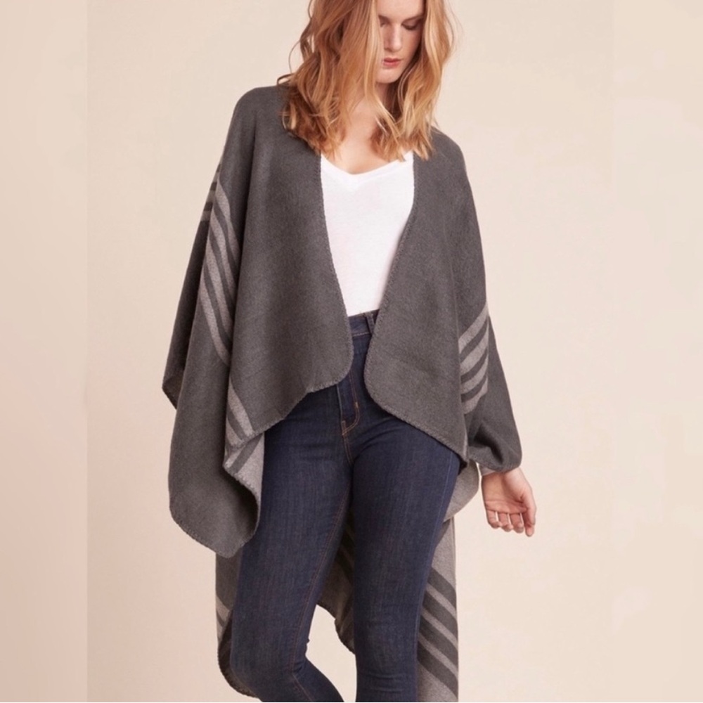 BB Dakota Reversible Stripe Shaw Cardigan